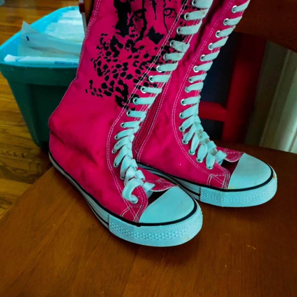 Yuu Pink Panther Long High Top Like Converse